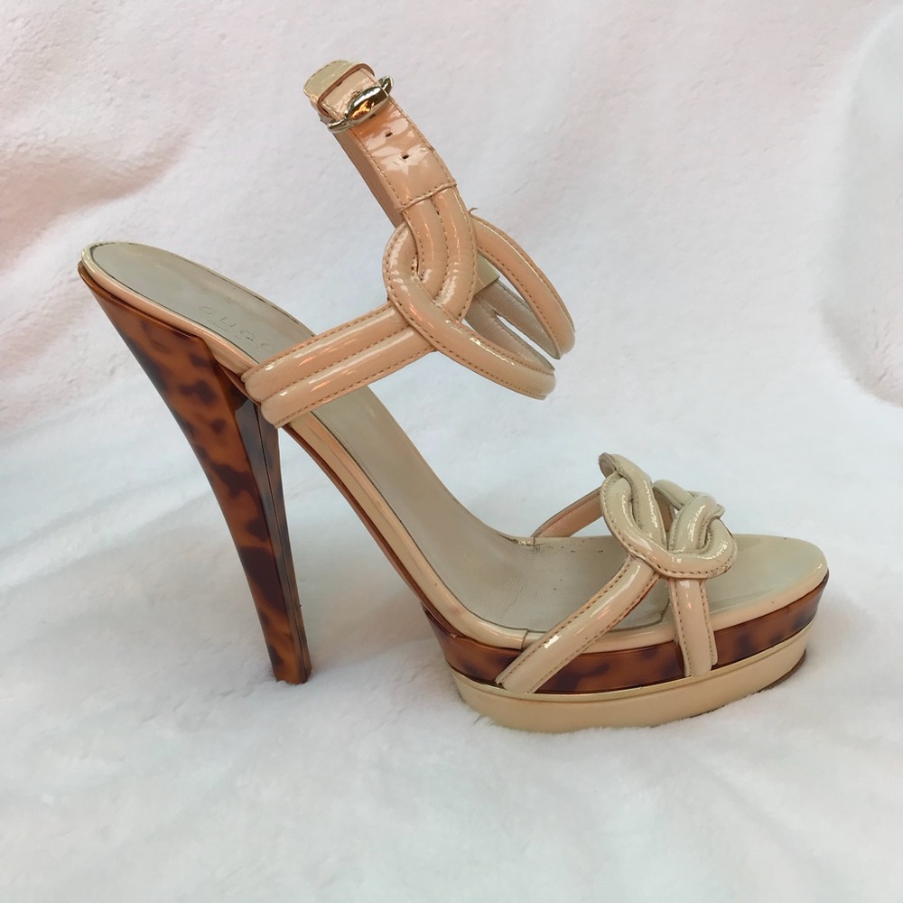 Gucci leopard platform heels